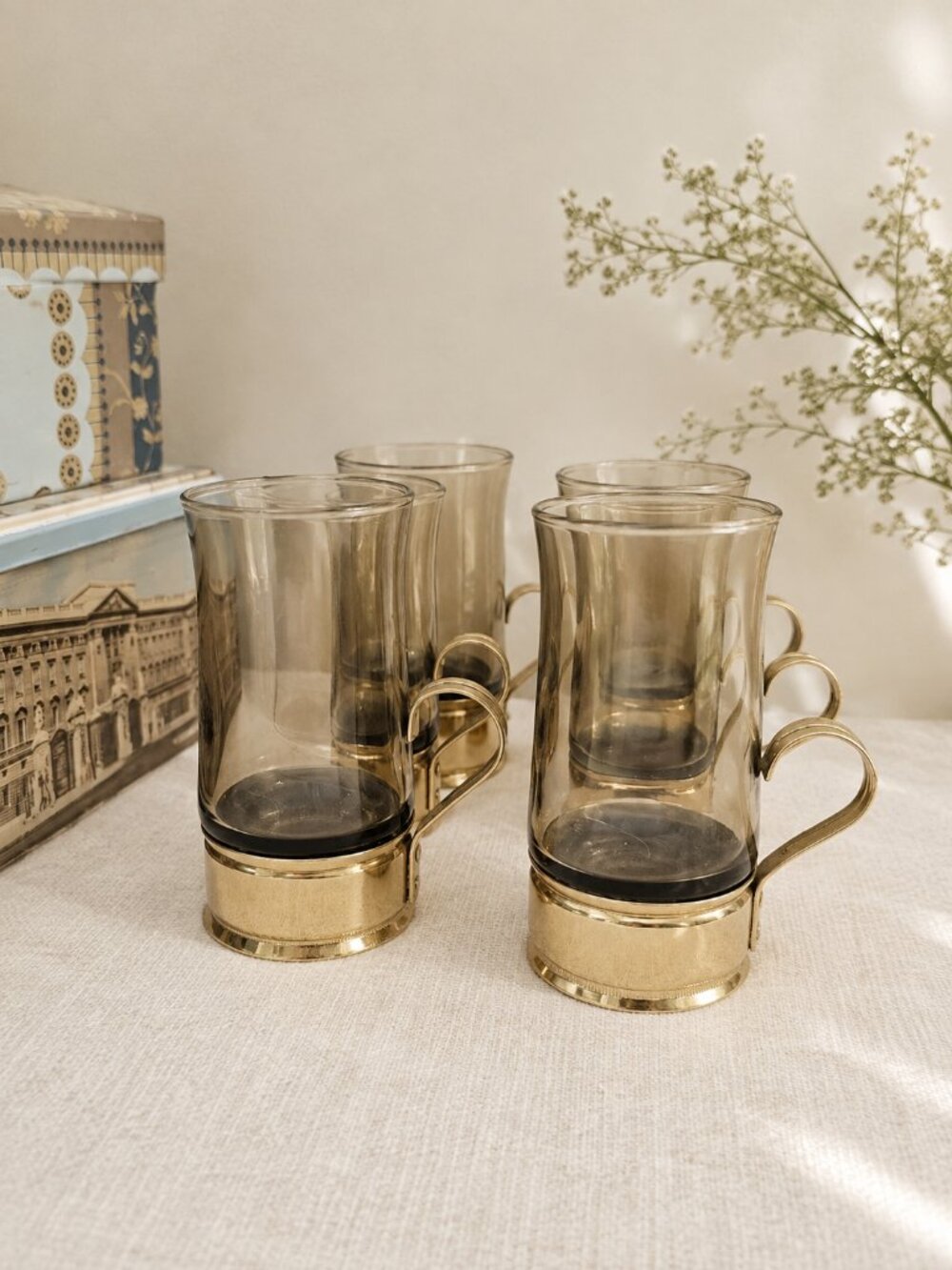 BEUCLER | Vintage Solid Copper Cobras Irish / Turkish Coffee Glasses – Set of 6